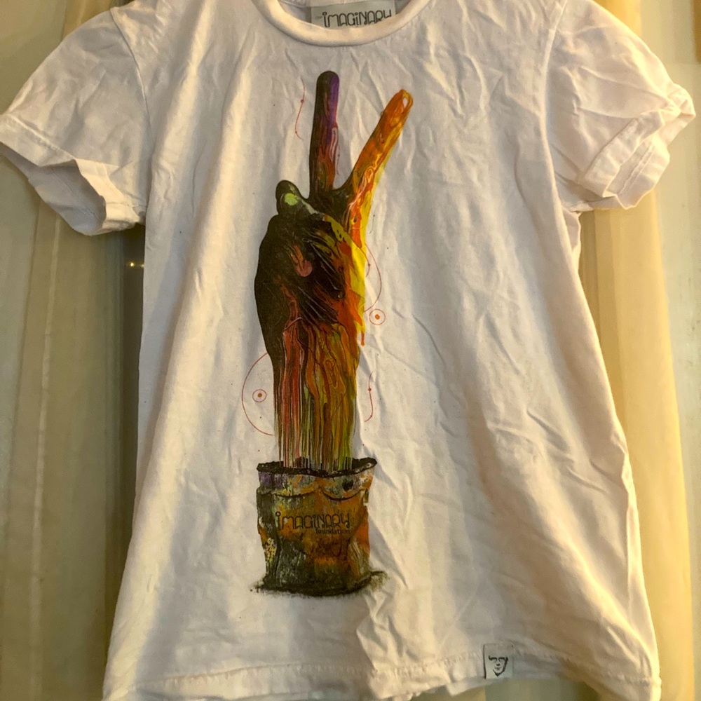 Imaginary Foundation Peace Sign Tee Shirt Unisex